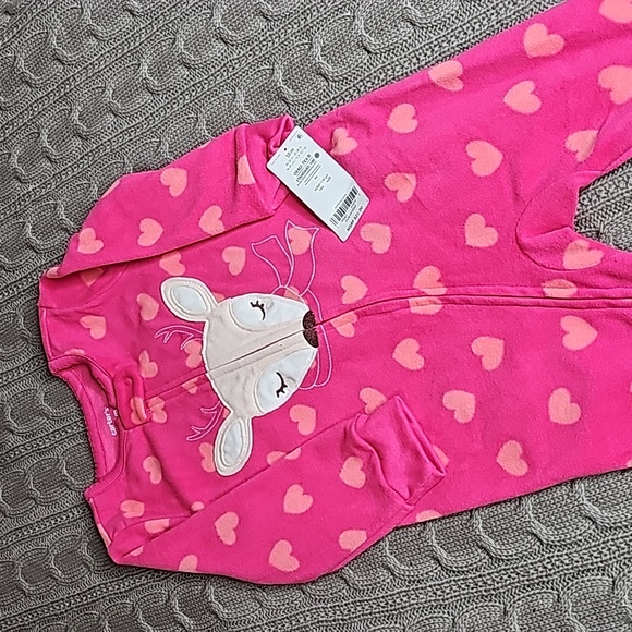 Nwt Carters Fleece Onesie - Picture 2 of 5